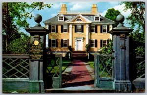 Cambridge Massachusetts 1960s Postcard Longfellow House