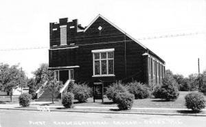 Osseo Wisconsin Congregational Church Real Photo Antique Postcard K11971