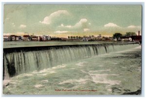 1909 Water Fall & Dam Power Source Lawrence Massachusetts MA Posted Postcard