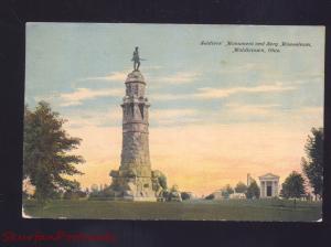 MIDDLETOWN OHIO SOLDIERS MONUMENT SORG MAUSOLEUM CEMETERY OLD POSTCARD