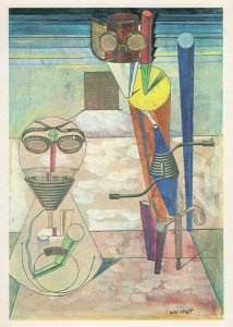 Max Ernst Deux Figures Ambigues 1919 Rare Painting Postcard