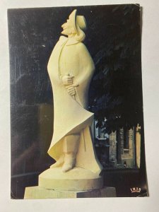 POSTED 1936  SCULPTURE POSTCARD -  BERGERAC  (KK3109) 