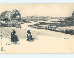 Pre-1907 RIVER SCENE Marken Netherlands hJ6570