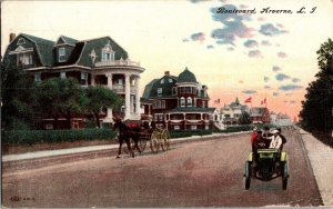 Boulevard, Arverne, Long Island NY Posted Far Rockaway Vintage Postcard P67