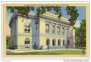 Clark County Court House in Las Vegas, Nevada, NV, Linen