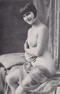 Denmark Copenhagen Risque Nude Lady Photo Postcard