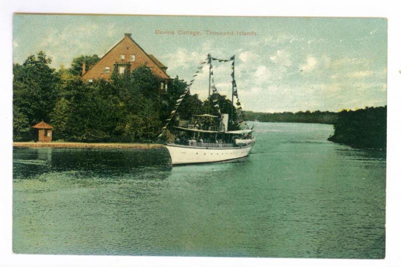 Devine Cottage, Thousand Islands, New York unused Otis Postcard