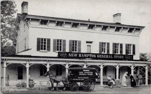New Hampton NJ General Store Bazaar & Emporium Unused Litho Postcard G62
