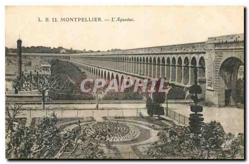 Old Postcard Montpellier Aqueduct