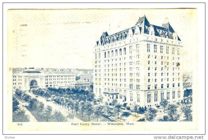 Fort Garry Hotel, Winnipeg, Manitoba, Canada, PU-1919