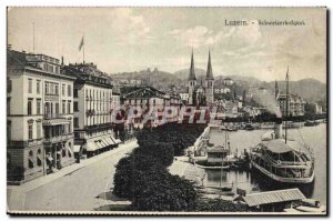 Switzerland Old Postcard Lucerne Luzern Schweizhofquai