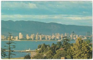 English Bay, Vancouver BC, Vintage 1968 Chrome Postcard, F-530 Slogan Cancel
