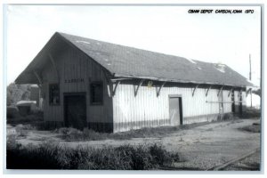 c1970 C&NW Depot Carson Iowa IA Railroad Train Depot Station RPPC Photo Postcard