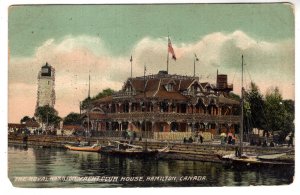 Royal Yacht Club House, Hamilton, Ontario, Lighthouse,  Used 1906 Glitter