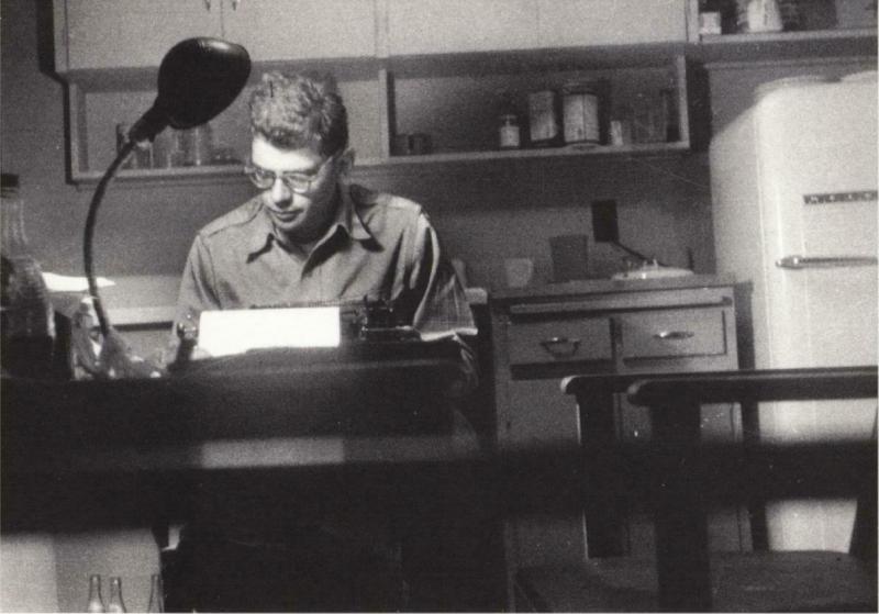 Allen Ginsberg at Typewriter in San Francisco in 1956 Modern Postcard
