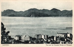 Vintage Postcard 1920's Vue Sur Les Grands Hotels Et L'Esterel Cannes France