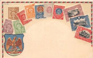 Philatelic Stamp Collecting POSTCARD Embossed c'10 Zieher? no 30 MEXICO M21