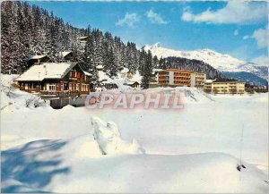 Postcard Modern Crans Montana alt m V S Switzerland Leading the Sports Pavili...