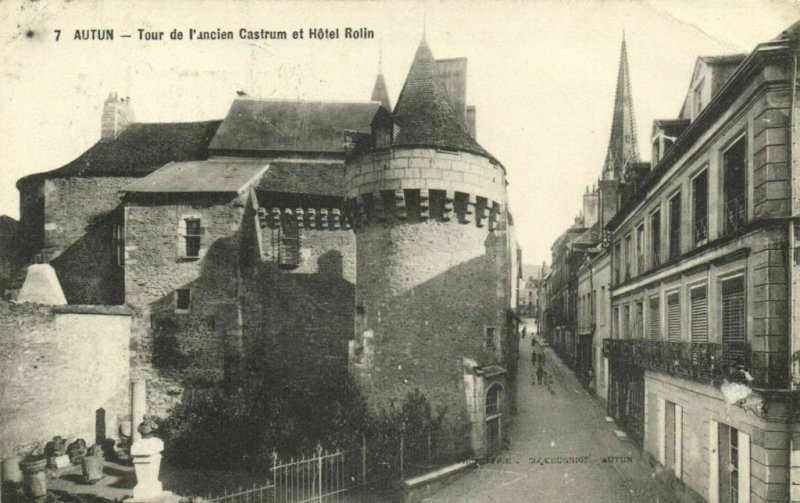 CPA AUTUN - Tour de l'ancien Castrum et Hotel Rolin (121877)