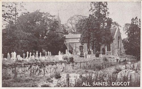 All Saints Church Graveyard Didcot Berks Old Postcard