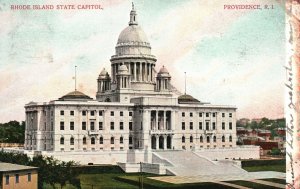 Vintage Postcard 1906 State Capitol Building Providence Rhode Island AC Bosselma