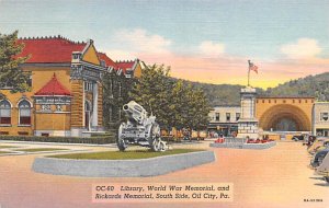 Library, World War Memorial, & Rickards Memorial Oil City, Pennsylvania PA  