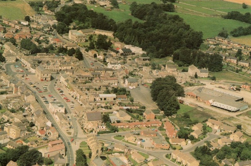 Leyburn Yorkshire From The Air Rare Aerial Postcard