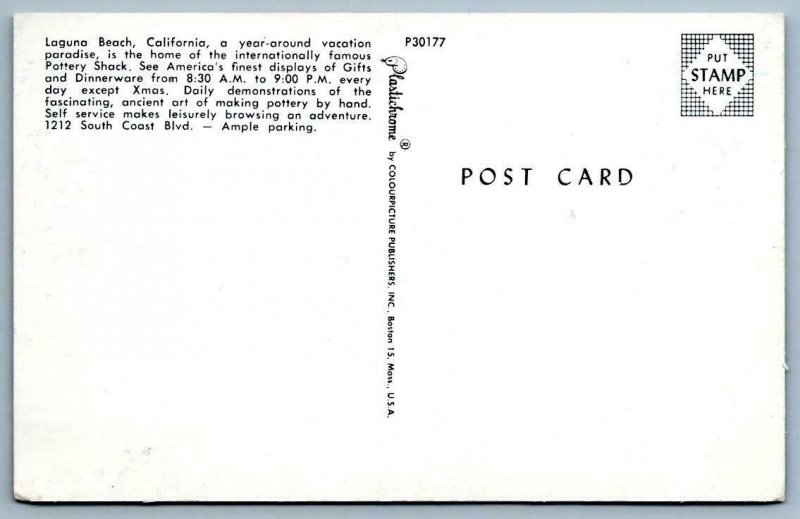 LAGUNA BEACH CALIFORNIA POTTERY SHACK GREETER MAP DISNEYLAND KNOTT'S BERRY FARM