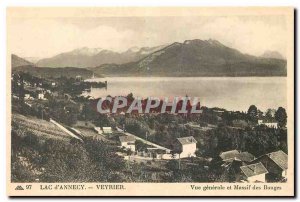 CARTE Postale Old Lake Annecy Veyrier View generle and Bauges