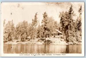 Sault Ste. Marie Canada Postcard Camp Stanley Mi 71 A.C. Railway 1951 RPPC Photo