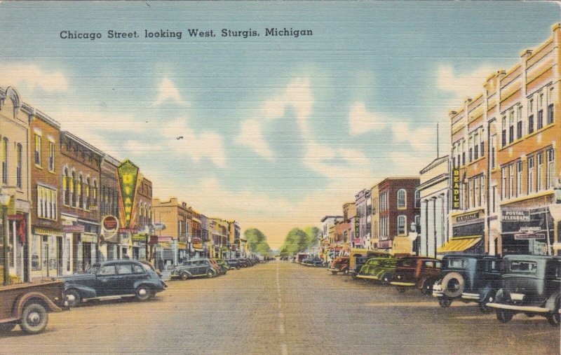 Michigan Sturgis Chicago Street Looking West sk2224