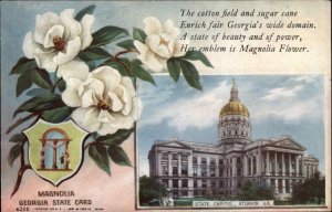 Atlanta Georgia GA Flower Capitol Poem 1900s-10s Postcard
