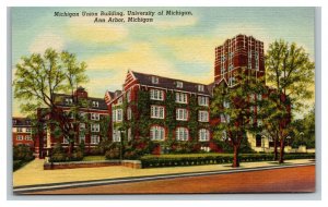 Vintage 1940's Postcard Union Building University of Michigan Ann Arbor Michigan