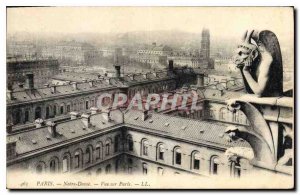 Old Postcard Notre Dame Paris View Paris