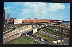 Detroit, Michigani/MI Postcard, Cobo Hall & Expressways, Old Cars, 1961!