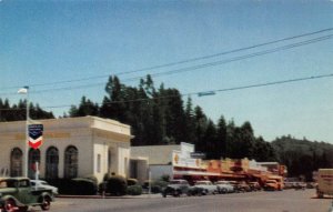 Guerneville California Business District Street Scene Vintage Postcard AA74706