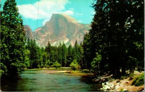 Half Dome at Yosemite National Park CA California 1959 Chrome Postcard