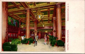 Postcard Interior of Hotel Rochester in Rochester, New York