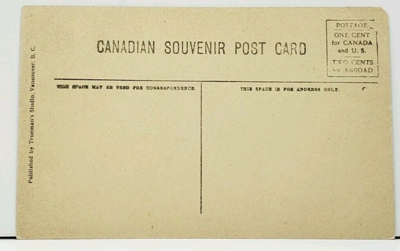 Canada Emerald Lake Near Field B.C. Truman's Studio Postcard I13