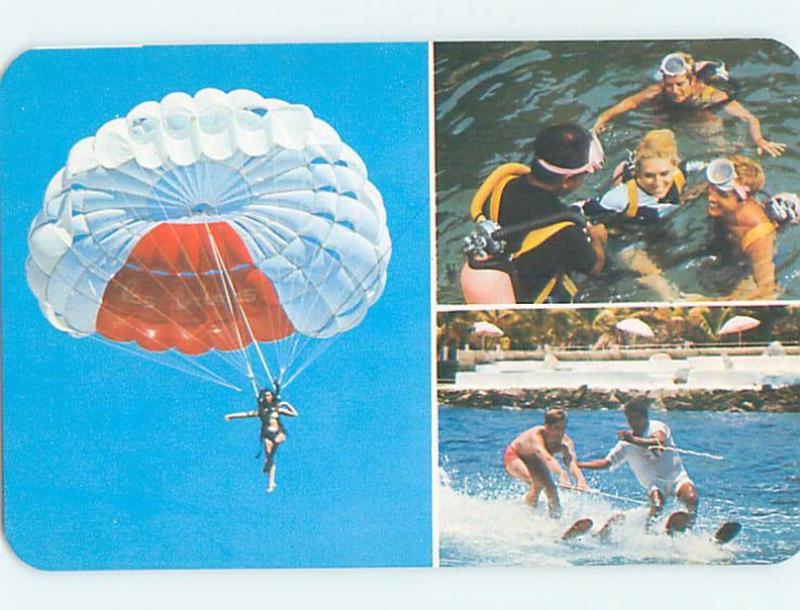 Unused Pre-1980 SKYDIVING PARACHUTE & OTHER ACTIVITES Acapulco Mexico F6011