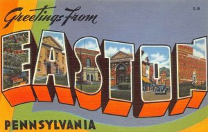 LP31 Easton Pennsylvania Postcard Large Letters Views