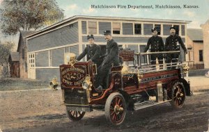HUTCHINSON FIRE DEPARTMENT KANSAS POSTCARD 1911