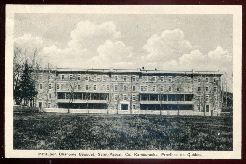 h2485 - ST. PASCAL Quebec Postcard 1944 Institution Chanoine Beaudet