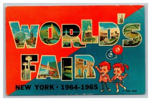 Vintage 1964 Postcard Greetings From the New York Worlds Fair 1964-1965 NYC