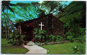 Postcard - Waioli Chapel, Waioli Tea Room - Hawaii