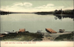 Silver Lake New Hampshire NH Lake Boat Dock 1900s-10s Postcard