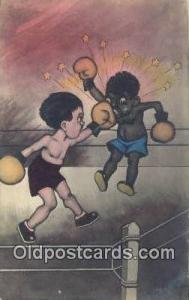 Boxing Postcard Post Card Old Vintage Antique  
