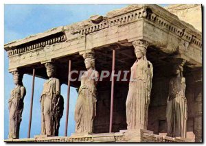 Postcard Modern Athens Acropolis Caryatids
