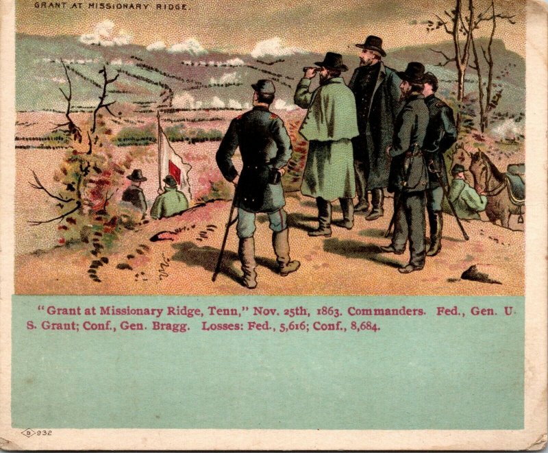 PRESIDENT ULYSSES S GRANT MISSIONARY RIDGE TENN POLITICAL TRADE CARD SPICES 