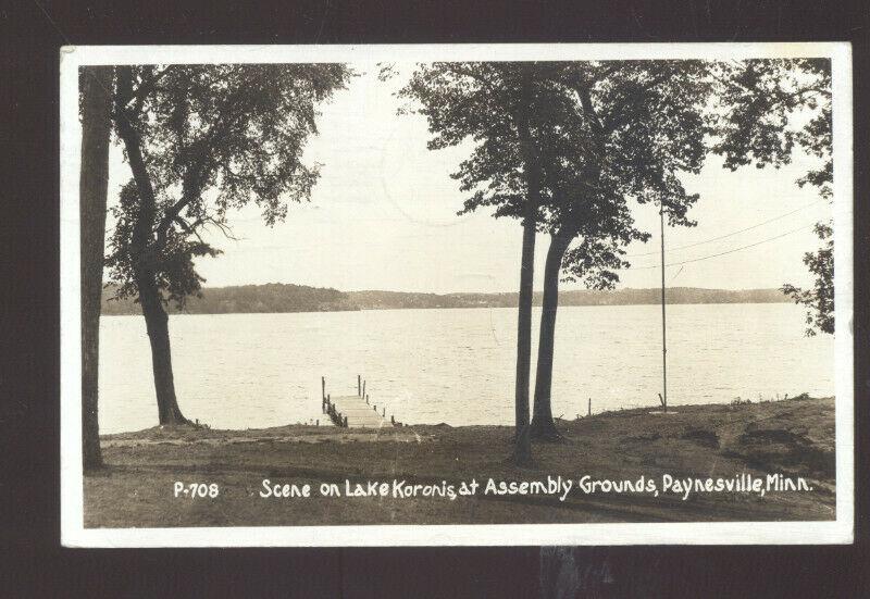 RPPC PAYNESVILLE MINNESOTA LAKE DORONIS ASSEMBLY GROUNDS REAL PHOTO POSTCARD